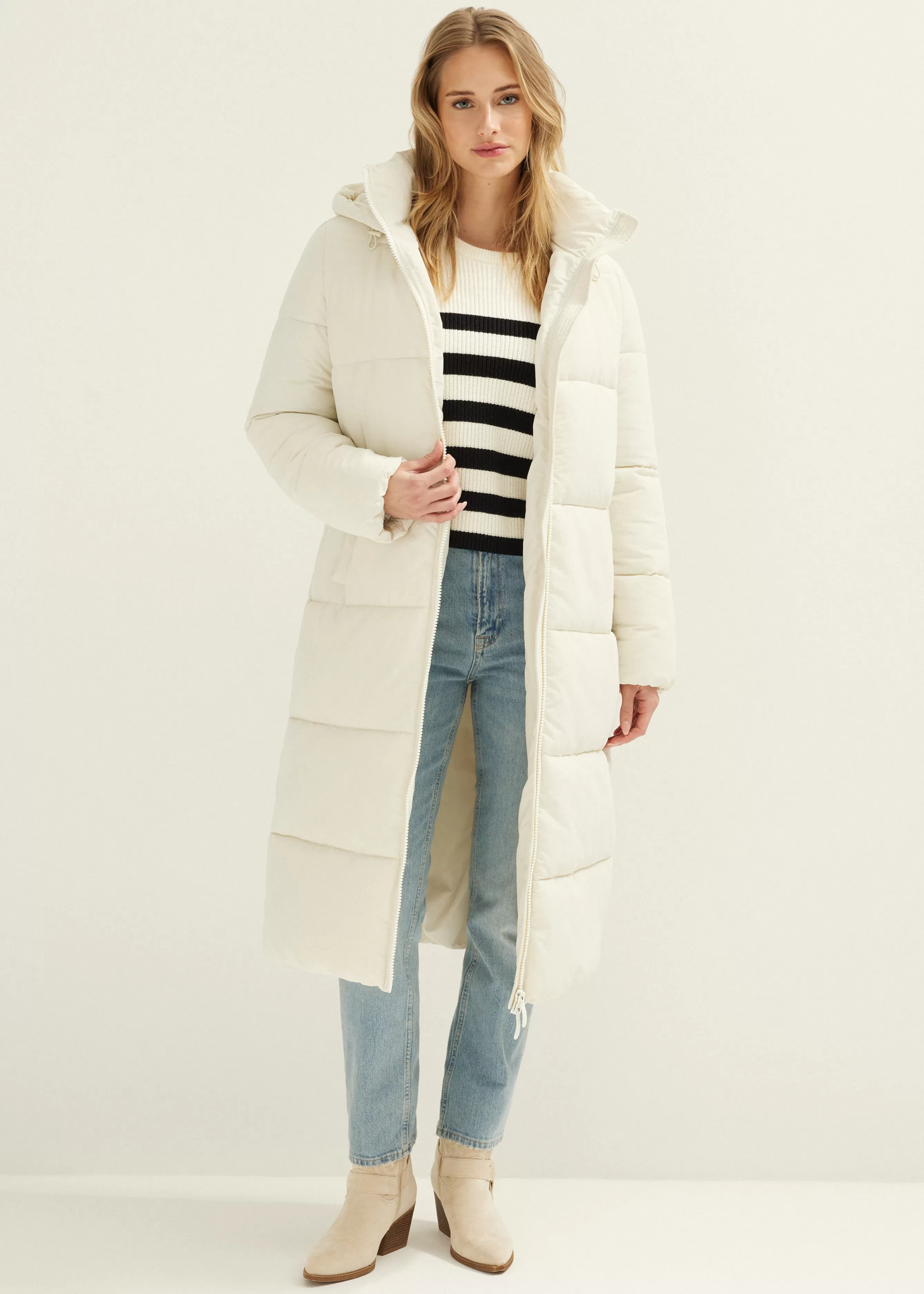 Lange puffer jas<Cotton Club Fashion